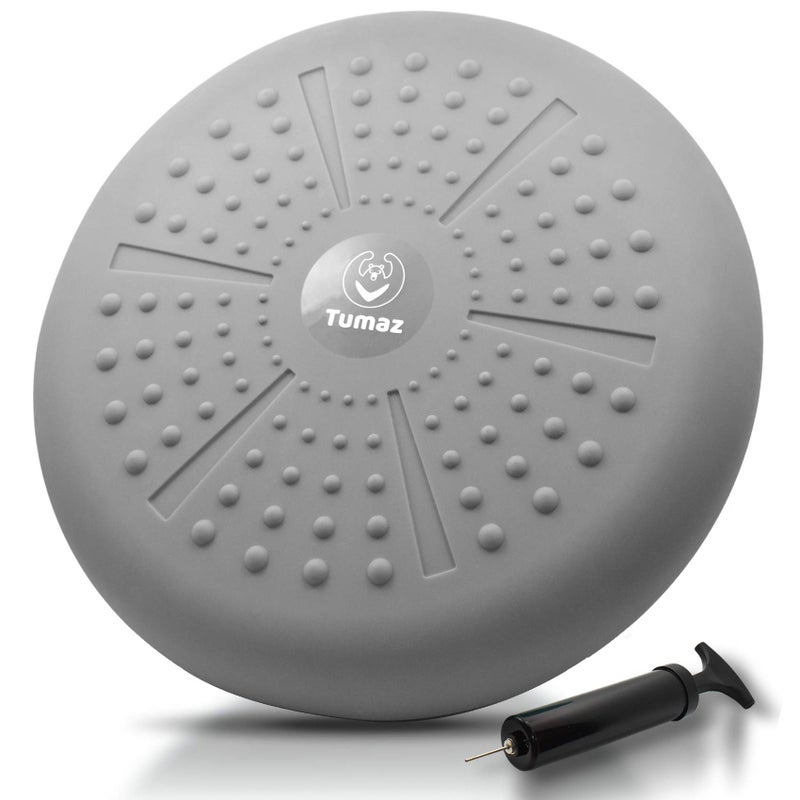Tumaz Wobble Cushion - Wiggle Seat to Improve Sitting Posture & Stay Focused for Sensory Kids, Balance Disc to Relief Back Pain & Core Strength & Flexible Seating [Extra Thick, Pump Included] - Image 1